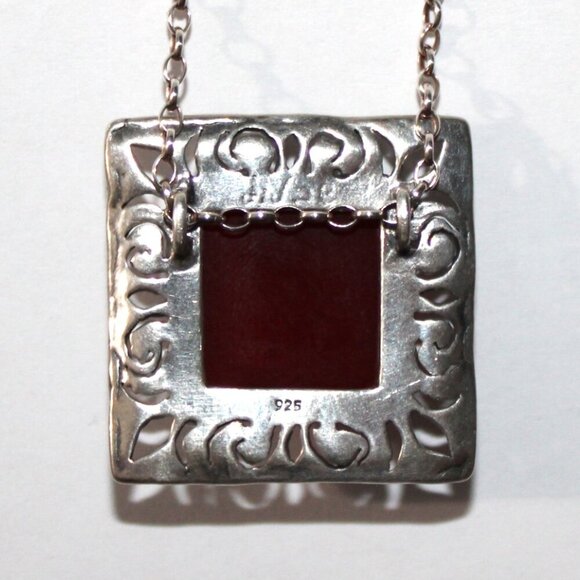 Sterling Silver Shablool Didae Carnelian Necklace - Picture 2 of 8